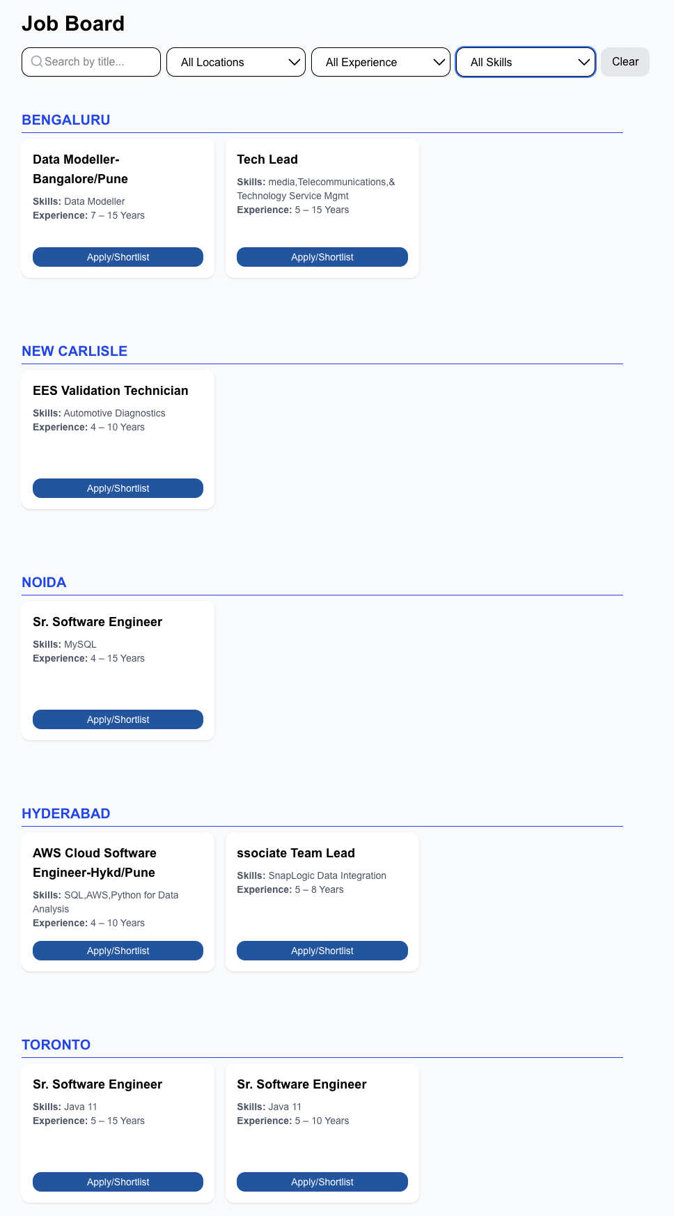 Job Board Website